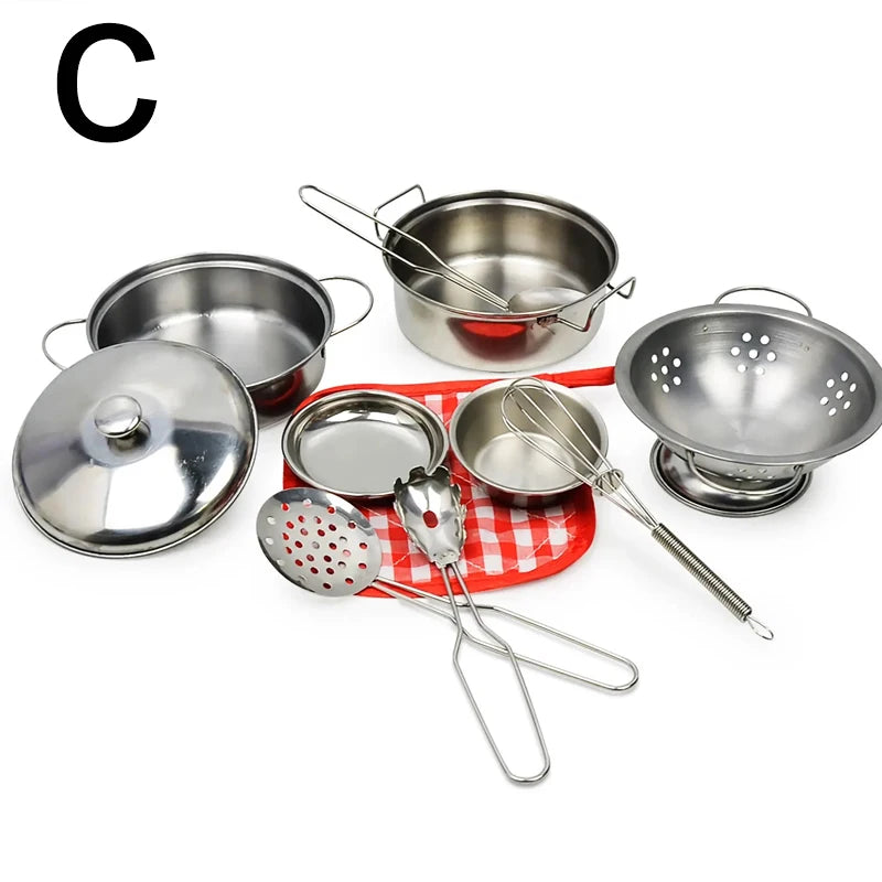 Kitchen Set Pretend Play Simulated Kitchen Toy Children Role Playset Cooking Set Educational Gift for Girls Boy