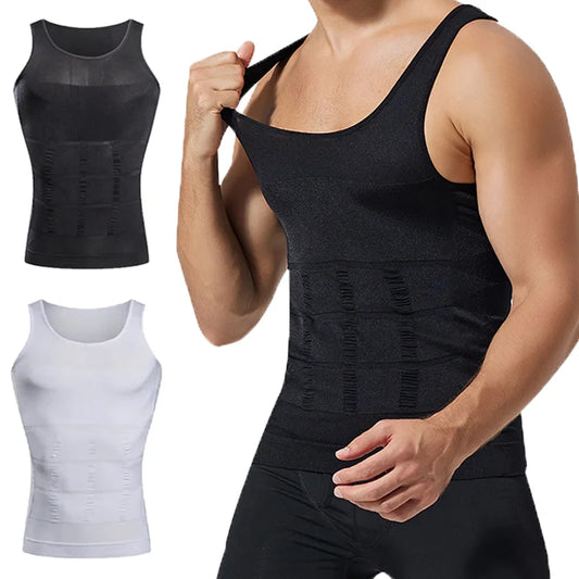 Men's Slimming Vest Body Shaper Chest Belly Compression Shirts Abdomen Waist Trimmer Shapewear Gym Fitness Tank Tops Workout