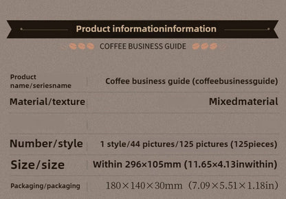 125piece Coffee Business Guide Writing Notebooks Coffee Handbook Decoration Notebooks Handbook School Large Portion