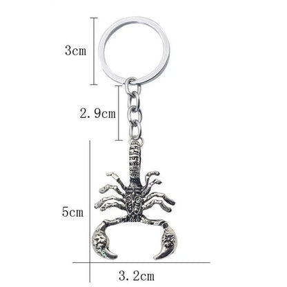For Men Punk Animal Interior Accessories Bag Pendant Scorpion King Shape Key Rings Car Key Chain Keyfob Keychain