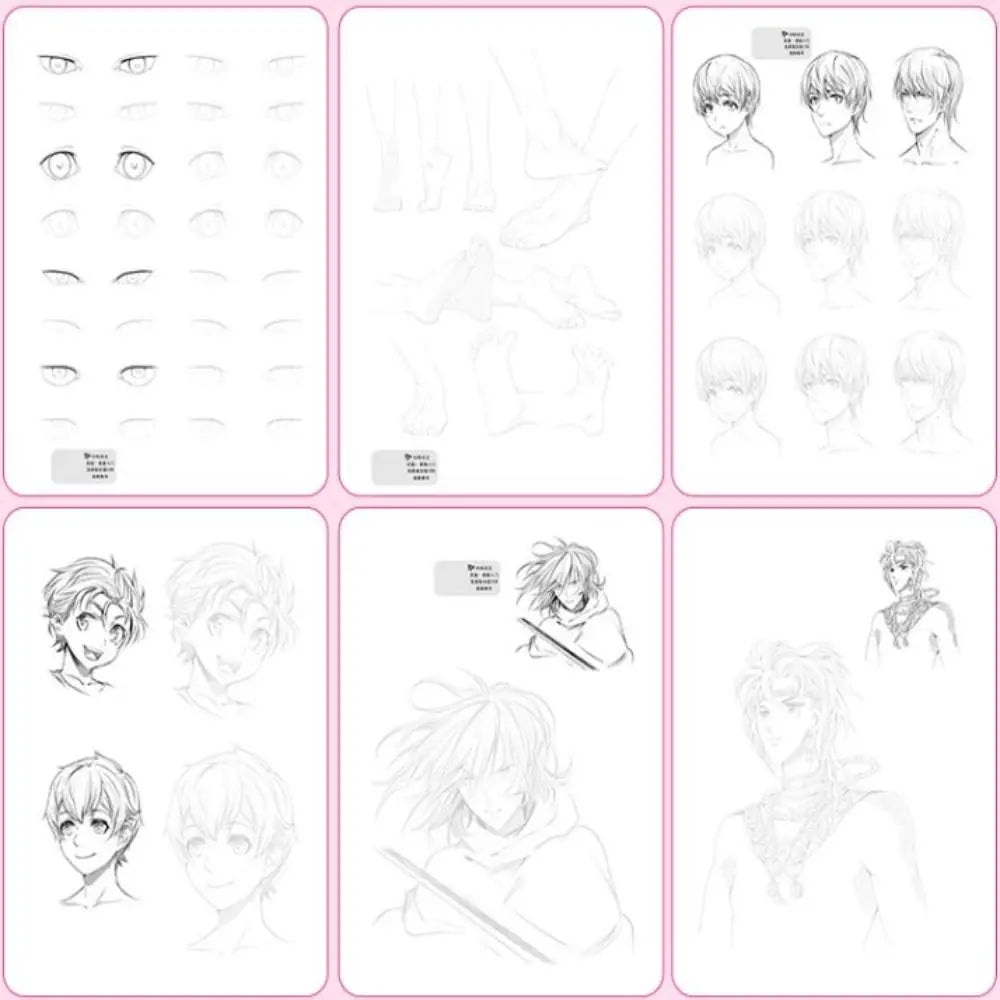 Comics Anime Sketch Tutorial Book Novice Girl Boy Line Draft Tracing Book Zero Basic Practice Comics Hand Drawn Book School