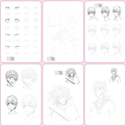 Comics Anime Sketch Tutorial Book Novice Girl Boy Line Draft Tracing Book Zero Basic Practice Comics Hand Drawn Book School
