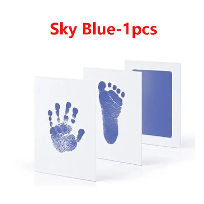 Baby Care Non-Toxic Baby Handprint Footprint Imprint Kit Baby Souvenirs Newborn Footprint Ink Pad for Newborn Baby Gifts
