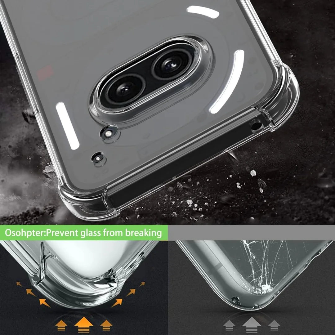 Transparent TPU Case for Nothing Phone 2a Plus Nothing Phone 3A Pro Protective Cover Four Corners Shockproof Bumper Coque Fundas