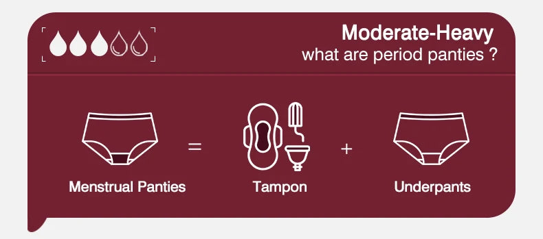 Seamless Period Underwear Girls High Waist Menstruation Panties Women's Menstrual Panties Ladies Menstrual Underwear Leak Proof