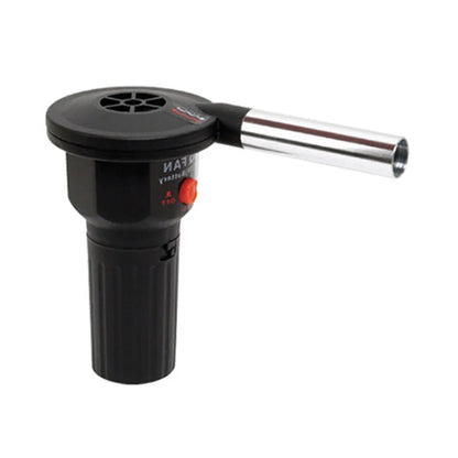 BBQ Electric Fan Air Blower Aluminum Alloy Barbecue Air Blower Handheld Barbecue Grill Fire Bellow Grill Tool for Picnic Camping