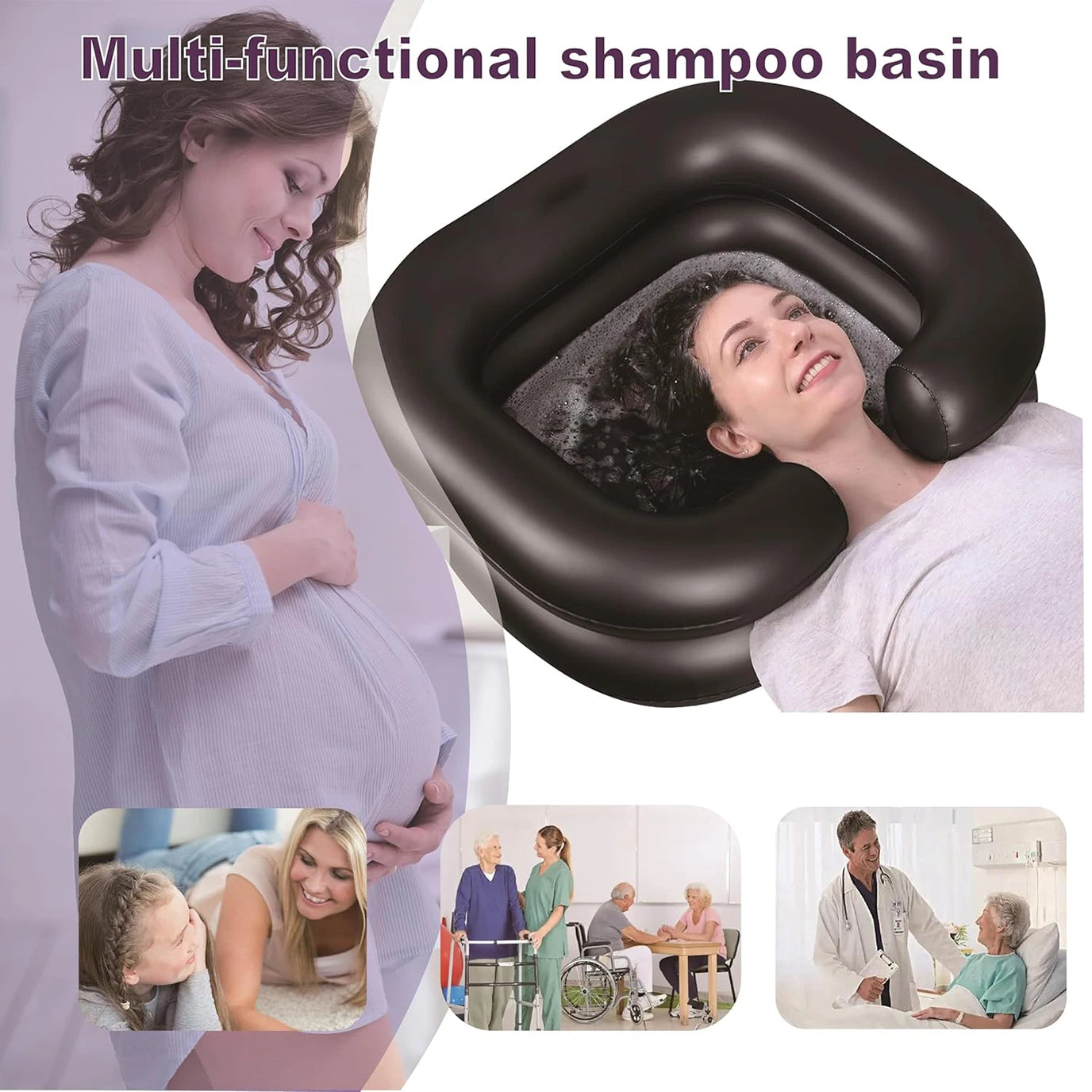 bathroom accessories Inflatable shampoo basin, portable shampoo basin, elderly, pregnant women, disabled, home,  hospitals