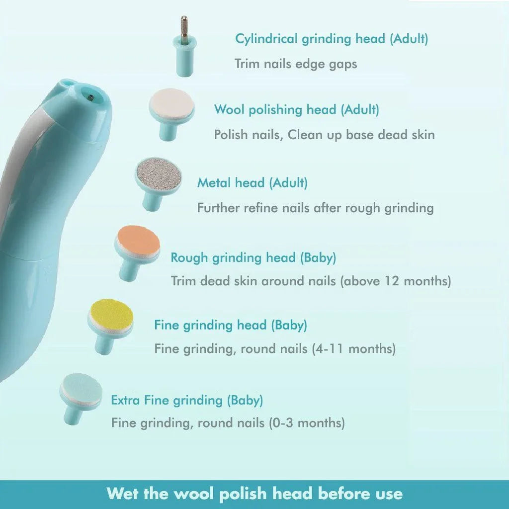 Baby Electric Nail Trimmer Kid Nail Polisher Tool Baby Care Multifunctional Fingernail Cutter Trimmer Infant ManicureSet