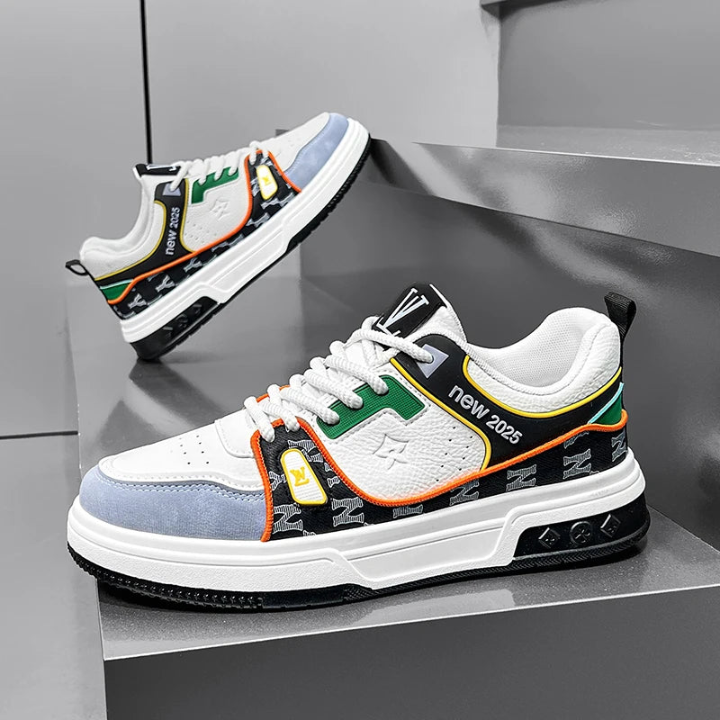 Men's Shoes, Spring 2025 New Printed German Training Board Shoes, Versatile, Niche, High-end, Sports and Leisure Shoes