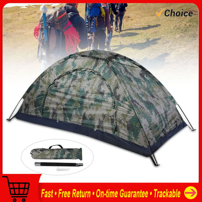 Camping Tent Fishing Tent Leisure Tent Outdoor Single Person Leisure Windproof Tent for Camping Fishing Climbing Camouflage
