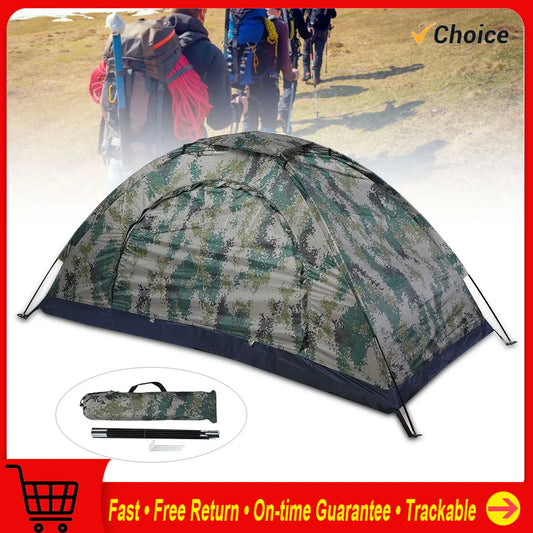 Camping Tent Fishing Tent Leisure Tent Outdoor Single Person Leisure Windproof Tent for Camping Fishing Climbing Camouflage