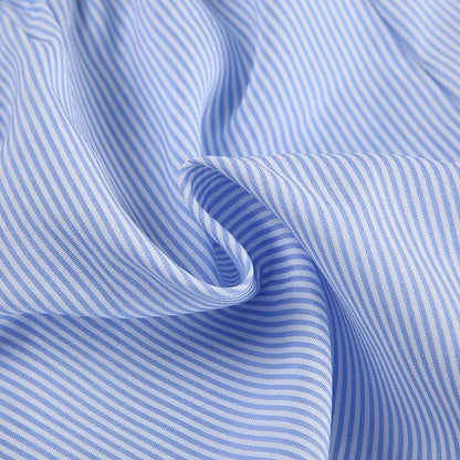 Women's Striped Print Casual Elastic Waist Shorts Y2K Loose Fit Summer Streetwear Chic Basic Fashion Button Detail