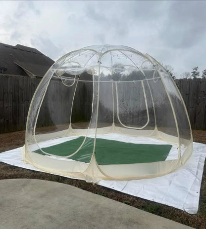 Outdoor Transparent Panoramic Tent Creative Windproof Courtyard Dinner Dome Camping Tents Family Travel Parties Equipment