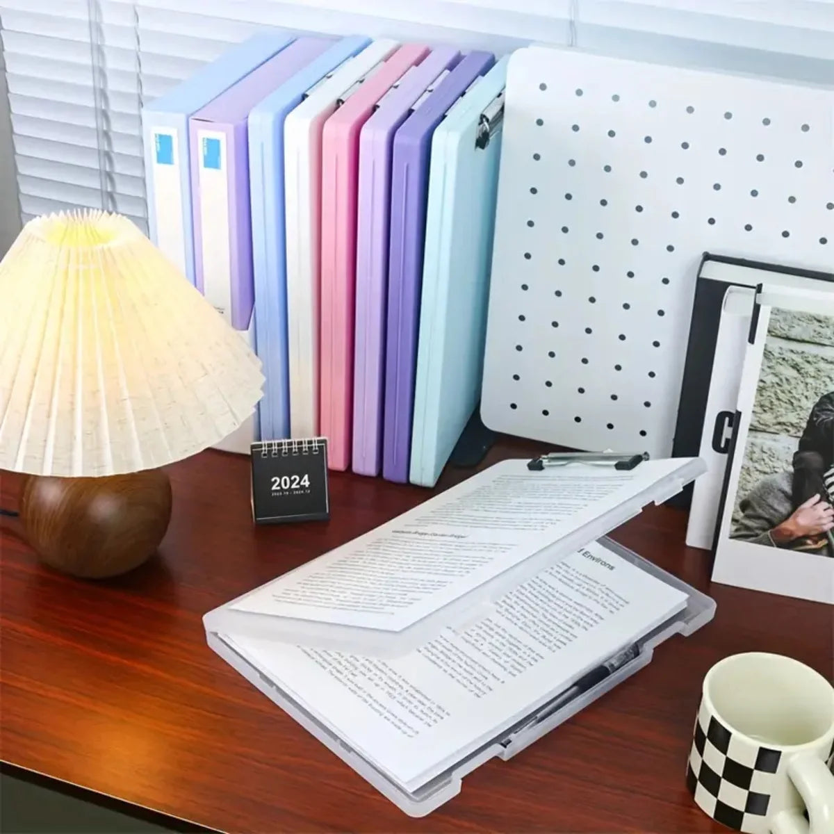 WQN-1PC Multi-Color Multi-function Large Capacity A4 Clip Storage Box For School And Office Use