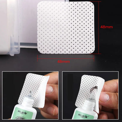 200pcs Wipes Paper Cotton Eyelash Glue Remover Wipe Mouth Of The Glue Bottle Prevent Clogging Glue Cleaner Pads Lash Extension