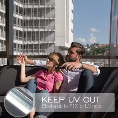 Unidirectional mirror window film protection insulation glass film privacy home window balcony sunscreen sticker