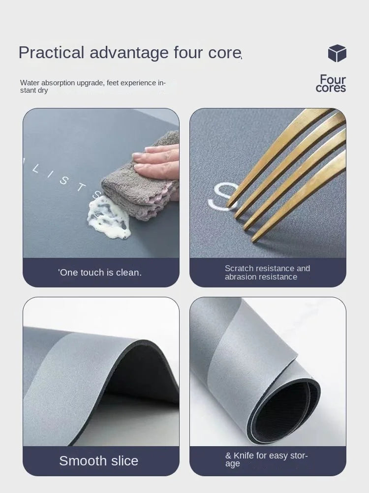 Bathroom door absorbent floor mat foot mat household toilet toilet soft diatom mud toilet quick drying non-slip mat