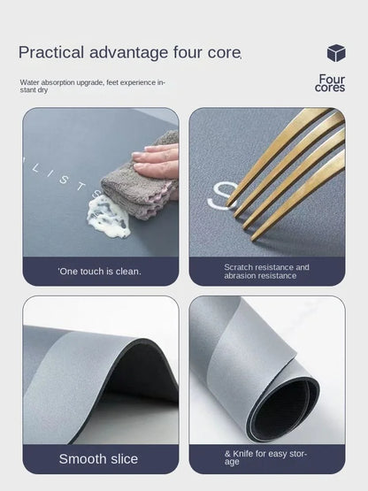 Bathroom door absorbent floor mat foot mat household toilet toilet soft diatom mud toilet quick drying non-slip mat