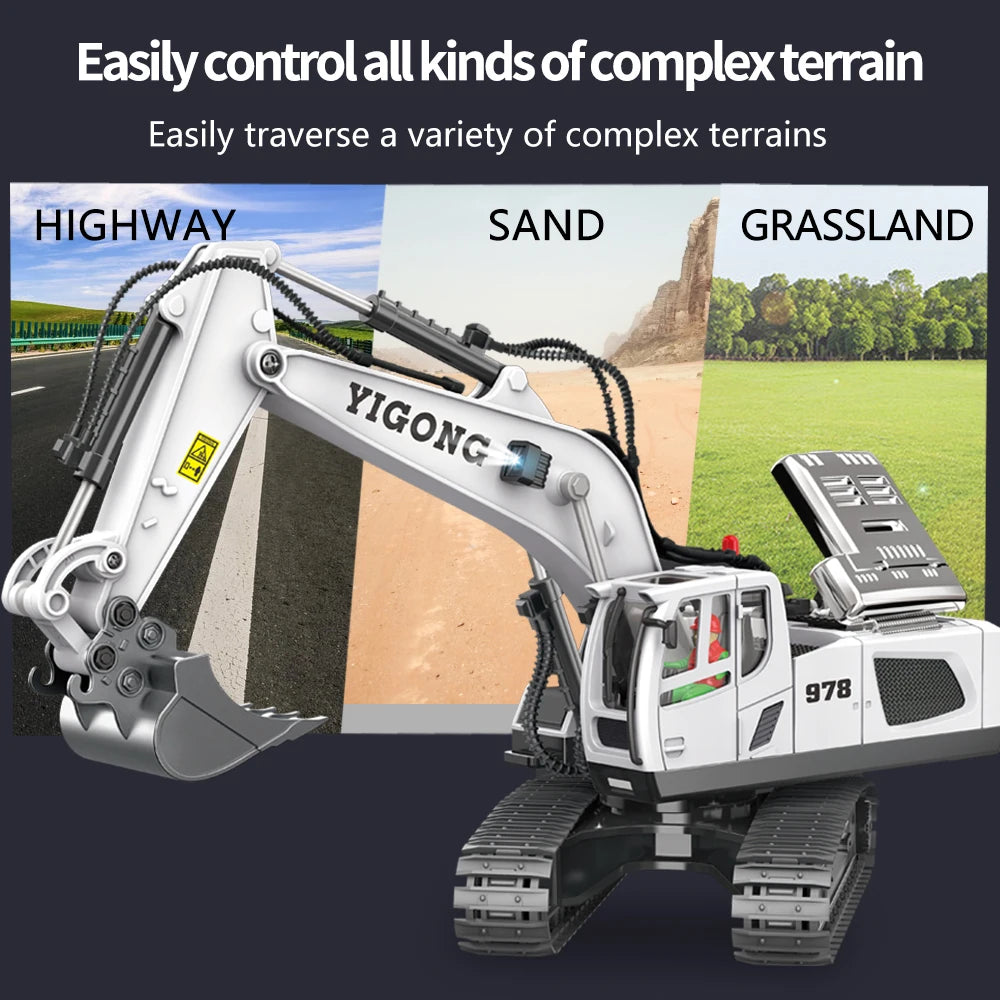 Excavator RC Car Toys Remote Control Car Toys For Boys Radio Control Excavator Dump Truck Bulldozer Electric Car Kids Toys Gift