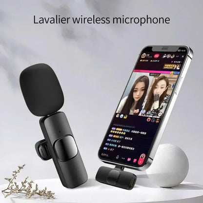 VIKEFON Microphone Wireless Lavalier for Live Streaming/YouTube/TikTok/Facebook Live Noise Reduction Mic For iPhone/Android