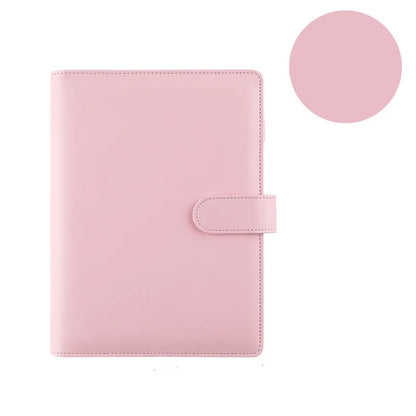 Macaroon Color A6/A5 PU Leather DIY Binder Notebook Cover Diary Agenda Planner Paper Cover School Stationery