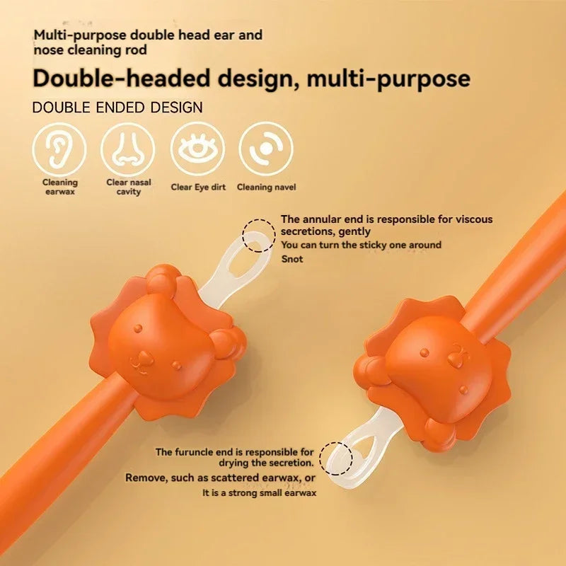 Multi-purpose Ear Nose Cleaner Soft Ear Wax Cleaner Cleaning Tool Baby Ear Cleaner Spoon Double-headed Earwax Cleaner