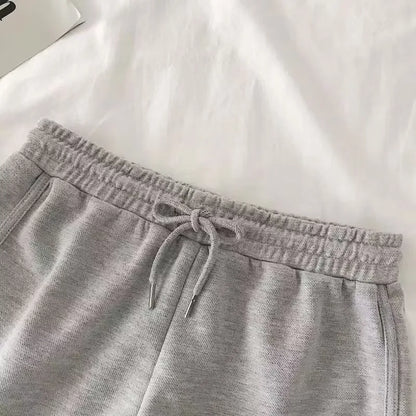 Women Casual Drawstring Sports Shorts Summer Thin High Waist Yoga A-line Shorts Loose Women Running Straight Trousers