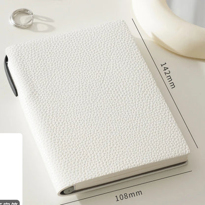 Business Office Custom Letters Notebook A6 School Student Leather Fashion Diary Books Portable Luxury Note Book Engraving Gift
