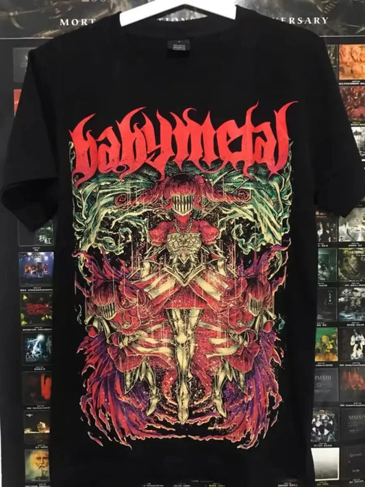 Babymetal Graphic Rock Band Tee 0364 Edition Unisex Y2K Short Sleeve Top