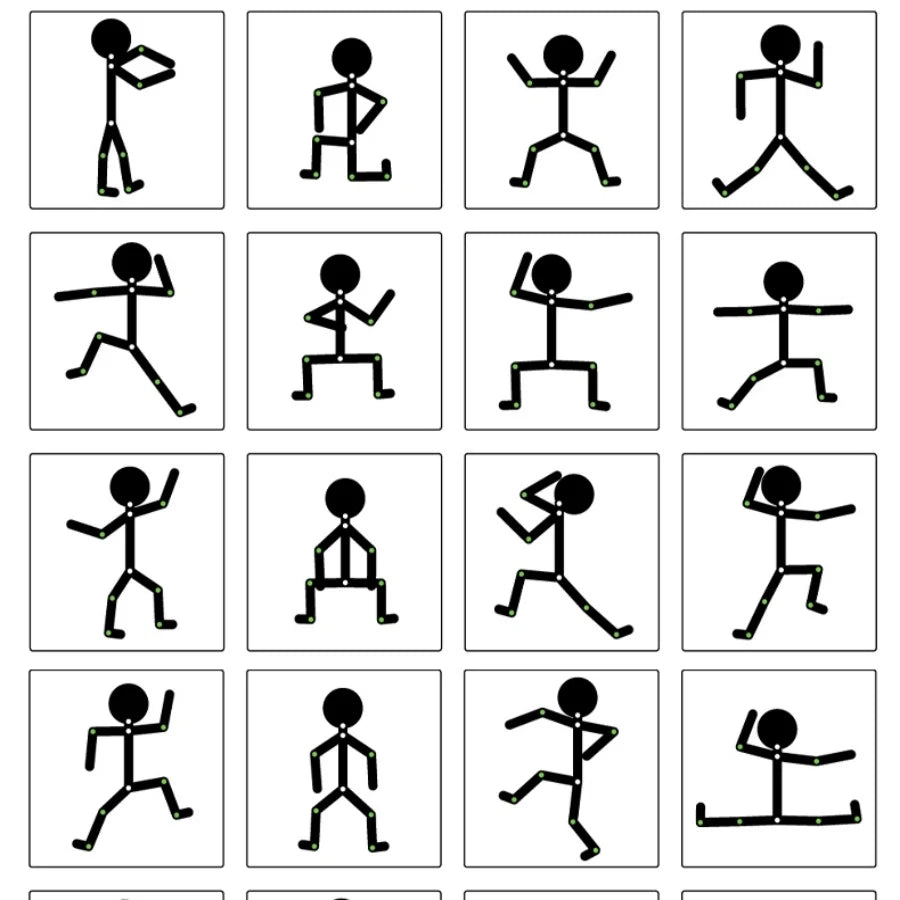 Puzzle, Match, Joint Movement, Little Wooden Man Game, Teaching Tool, Toy, Versatile Little Wooden Man Children's Toy