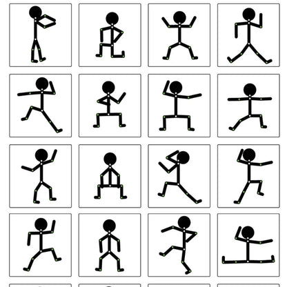 Puzzle, Match, Joint Movement, Little Wooden Man Game, Teaching Tool, Toy, Versatile Little Wooden Man Children's Toy