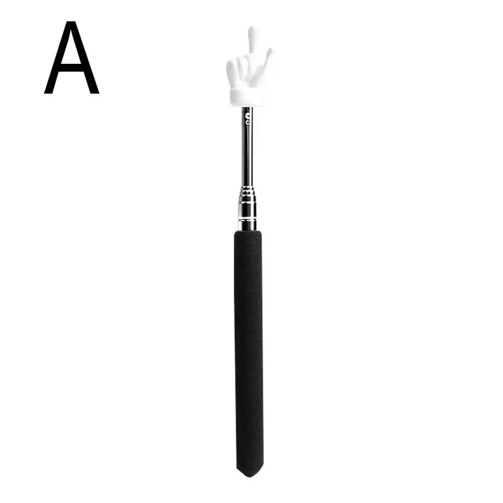 Retractable Teacher Pointer Finger Design StainlessSteel Telescopic School Teaching Pointer Stick Teacher Supplies for Classroom