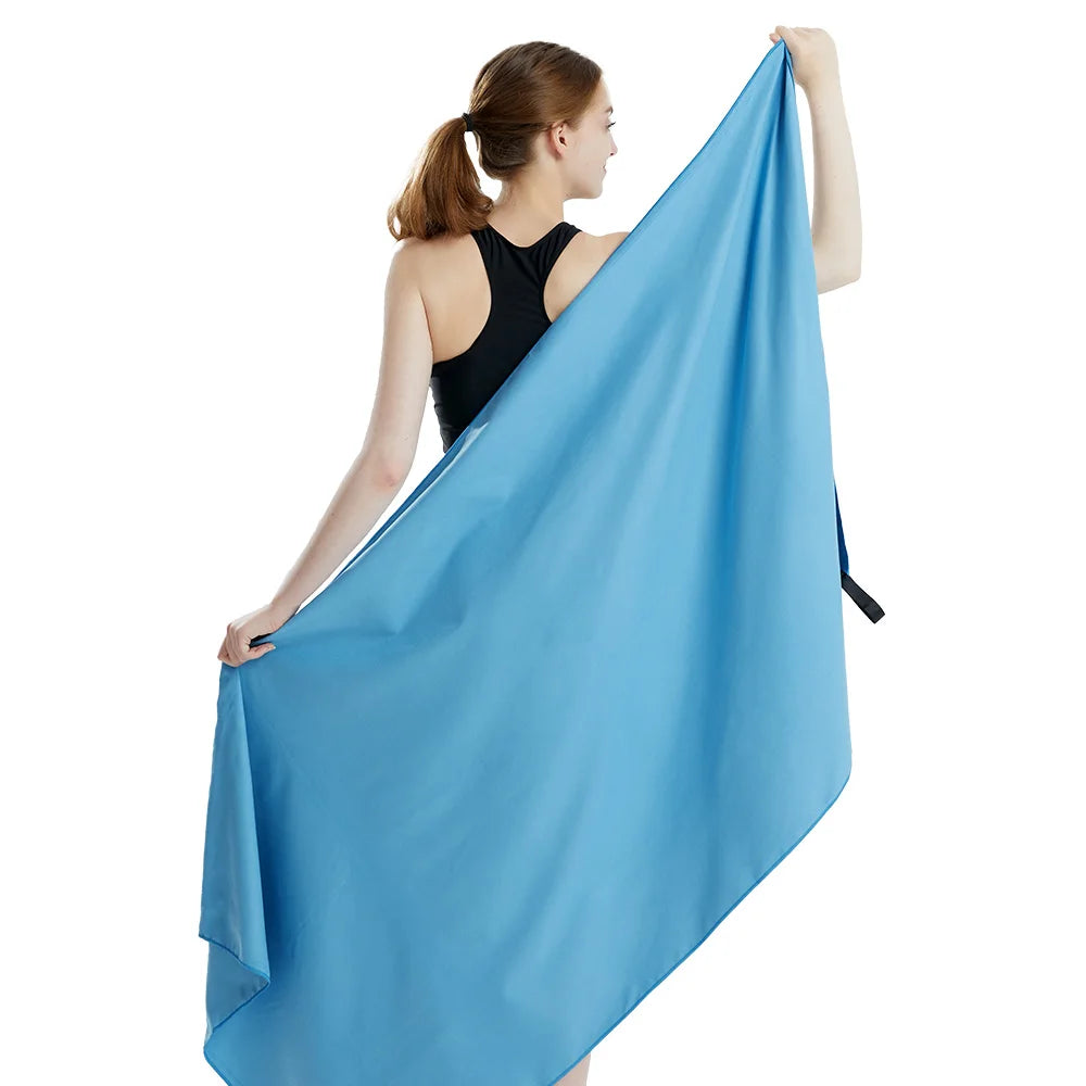 منشفة من الألياف الدقيقة، منشفة سريعة الجفاف، منشفة سفر، منشفة رياضية، منشفة شاطئ، منشفة ناعمة وخفيفة الوزن مقاومة للرمال، للسباحة واليوغا وصالة الألعاب الرياضية