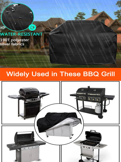BBQ Grill Barbeque Cover Anti-Dust Waterproof Weber Heavy Duty Charbroil BBQ Cover Outdoor Rain Protective Barbecue Cover