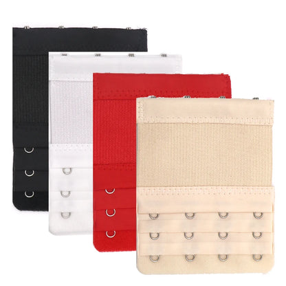 3/4/6/8pcs Bra Extender for Women's Elastic Bra Extension Strap Hook Clip Expander Adjustable Belt Buckle Intimates Accessories