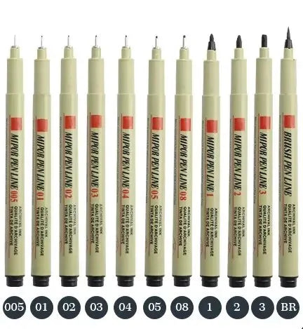 3pcs Manga Markers Needle Pen Art Hand-painted Hook Line Pen Sketch Pens Stationery Set Art School Supplies Art Sakura Pen New