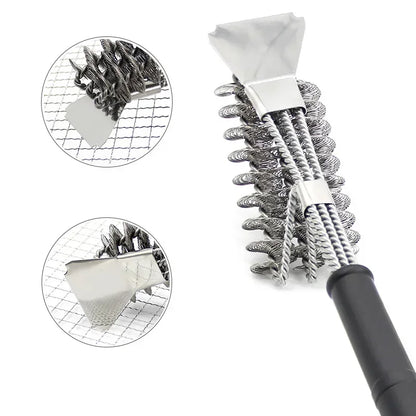 Barbecue Grill BBQ Brush Clean Tool Grill Accessories Stainless Steel Bristles Non-stick Cleaning Brushes Barbecue Accessories