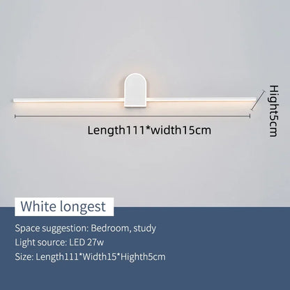 Bathroom Mirror Front Light Modern Led Wall Light Black&White Luminaires Sconce Wall Lamp L70 90 110cm Bathroom Lamp