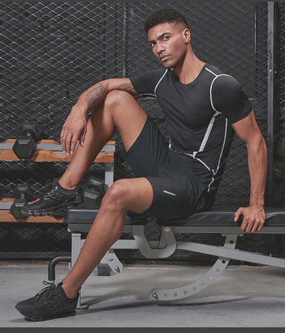 Plus Size Running Shorts Men Loose Dry Fit Basketball Gym Fitness Black Shorts Jogging Workout Athletic Bottom Zipper Pocket