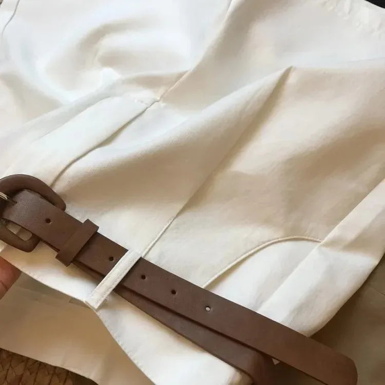 Cargo wide leg pants female summer new style thin five cent pants loose all match high waist casual pants