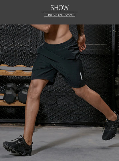 Plus Size Running Shorts Men Loose Dry Fit Basketball Gym Fitness Black Shorts Jogging Workout Athletic Bottom Zipper Pocket