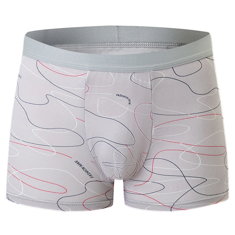 10-piece men's random fashion printed underwear Europe and large size sexy men comfortable wild boyshort elastic waist pants.