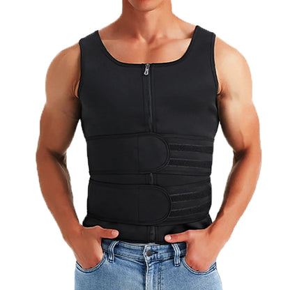 Men Body Shaper Waist Trainer Vest Slimming Shirt Sauna Sweat Vest Compression Undershirt Shapewear Fat Burner Workout Tank Tops