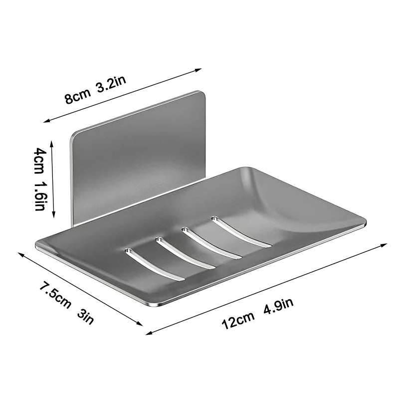 Bathroom soap box, soap box, wall-mounted non-drilling storage rack, drainage, bathroom washbasin, wall storage
