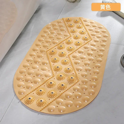 Bathroom Floor Mat, Bedroom Floor Mat, Shower Mat, Non - slip Absorbent Carpet, Oval Plain Water Drop PVC Rug