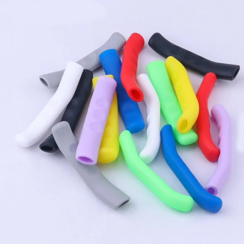 1Pair Bicycle Brake Handle Cover Silicone Grips Bike Handlebar Protect Anti-slip Cycling Protective Gear Bike Accessories