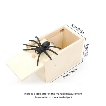 Trick Spider Funny Scare Box Wooden Hidden Box Quality Prank Wooden Scare Box Fun Game Prank Trick Friend Office Toys