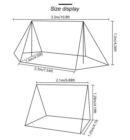 Bushcraft Tent Baker Style Outdoor Camping Multifunction Bushcraft Shelter Woodland Tent Backwoods Hot Tents for 2 Persons
