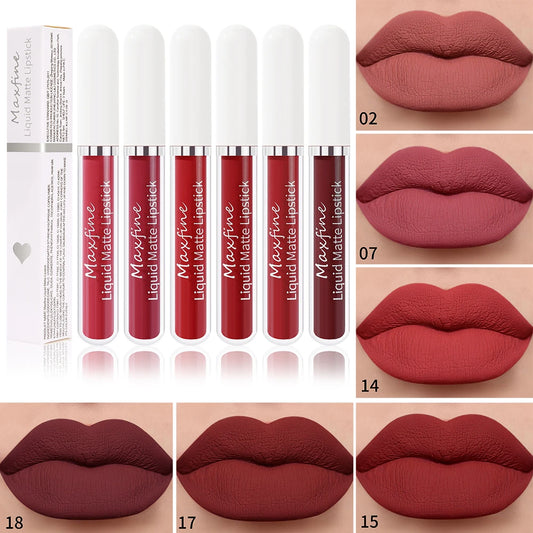 Waterproof Long Lasting Matte Lip Gloss Non Stick Cup Liquid lipstick