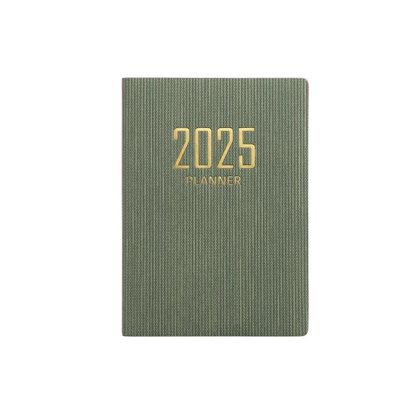365-Day 2025 Portable A7 Pocket Planner Pu Cover Daily Weekly Schedule Notebook Calendar Journal School Office Supplies Agenda